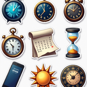 Time & Calendar - Sticker Sheet v8